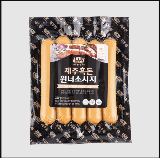 제주흑돈 윈너소시지 250g 청정제주 흑돼지 불포화지방의 맛!, 1개