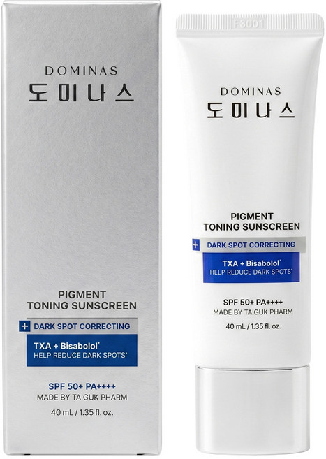 태극제약 도미나스 알파비사보롤 트라넥삼산 기미 케어 피그먼트 토닝 톤업 선크림 40ml, 1개