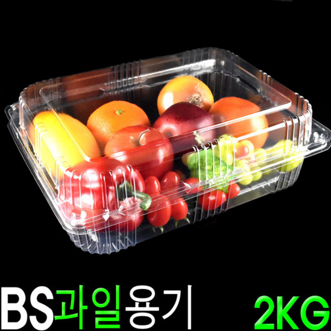 투명과일용기 복숭아 포도포장 2000호 2kg 무타공 100개