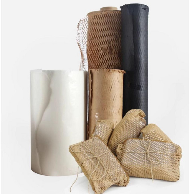 종이 포장지 벌집모양 완충재 페이퍼 포장용 꽃다발 포장 택배, 빨간색(80gx30cmx100m), 1개