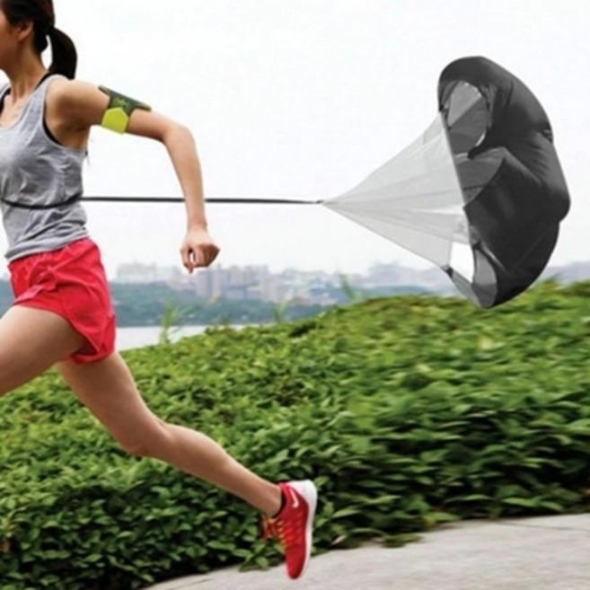 공기저항 낙하산 달리기 트레이닝 훈련용 단체게임용, 블랙, 1개