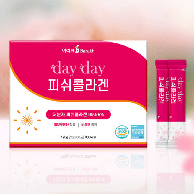 바라크 데이데이 저분자피쉬콜라겐 탄력충전 (2g x 60포), 120g, 1개