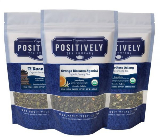 포지티브 티 컴퍼니 향이 가미된 블랙 샘플러 느슨한 잎차 4온스 3팩, 우롱 티 샘플러, 4온스 (3팩)
