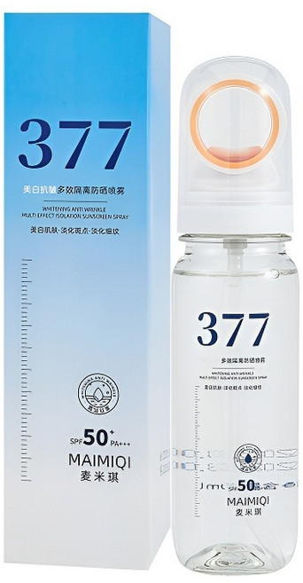 [1/1+1] 377 썬스프레이 미백 워터프루프 미스트 선크림 얼굴용, SPF50 PA+++, 90ML, 2병