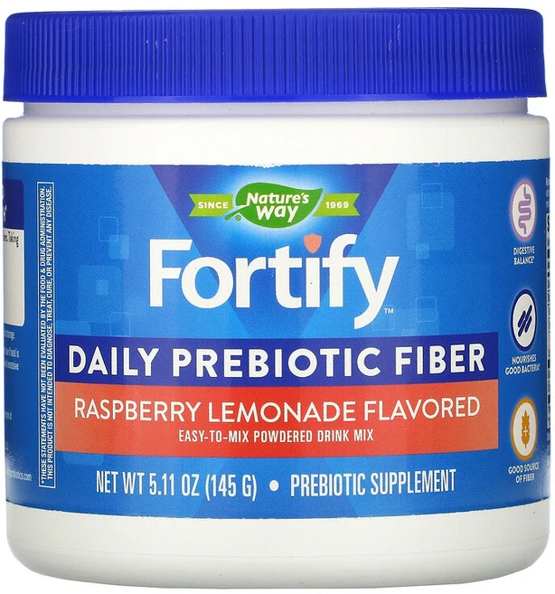 네이쳐스웨이 Fortify 데일리 프리바이오틱 섬유질 분말 음료 믹스 라즈베리 레모네이드 145g(5.11oz), 1개 - 쿠팡