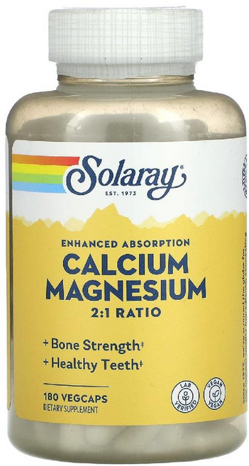 Solaray 솔라레이 칼슘 마그네슘 2대 1 비율 180 캡슐, 1개, 240정