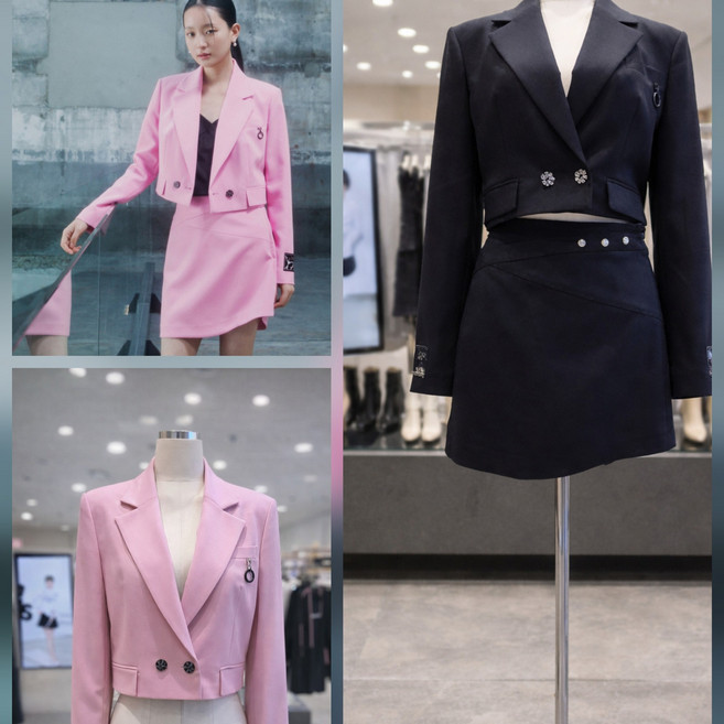 에고이스트 금속 장식 포인트 더블 버튼 숏 자켓 ER2WJ460 (ES2WJ960)_DG