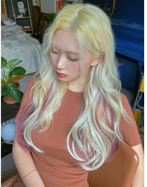 핑크에이지 살롱컬러피스 글램웨이브 선셋컬러 8종, 1개, MP8 #피치핑크