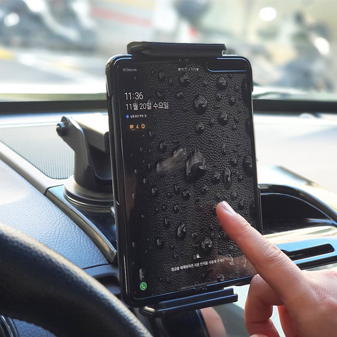 더조은셀러 갤럭시Z 폴드 4 호환 차량용 흡착 크레인 거치대, 갤럭시 폴드 크레인 거치대, 1개