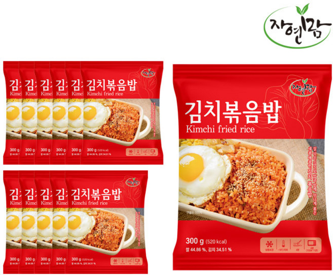 [자연맘스토리] 자연맘 김치 볶음밥 300g x 12개