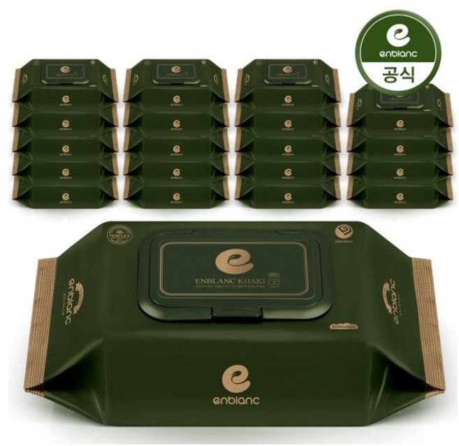 앙 물티슈 세이프 카키 캡형 68매x20팩 N-20, 82g