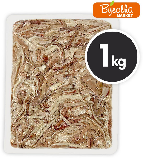 춘풍접객 삶은 돼지 내장 오소리감투 슬라이스 1kg 순대 국밥용 냉동 구이 업소용 식당용, 1개