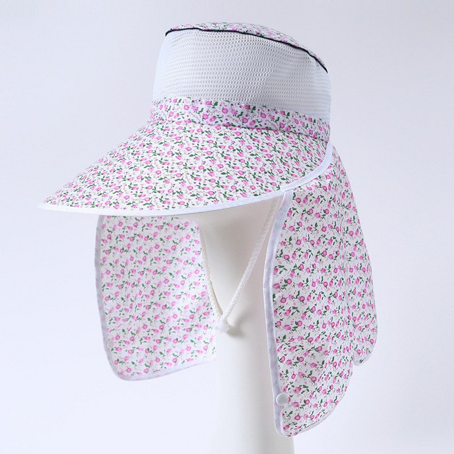 꽃무늬 자외선차단 농사모자