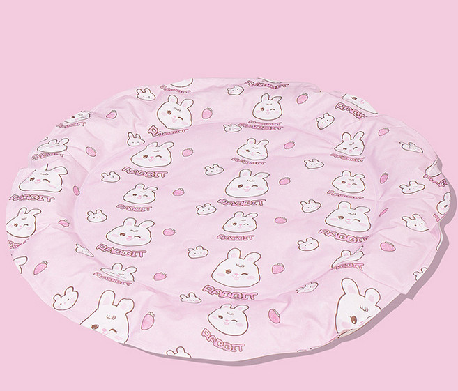 Pet Tribe 반려동물 아이스 쿨방석, 원형핑크색, 1개