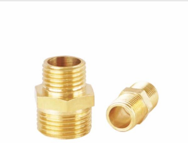 황동 튜브 공압 피팅 1/8 "1/4" 3/8 3/4 BSP 수 X 변경 육각 니플 파이프 커넥터 어댑터 커플러, 1pcs, DN15 to DN20