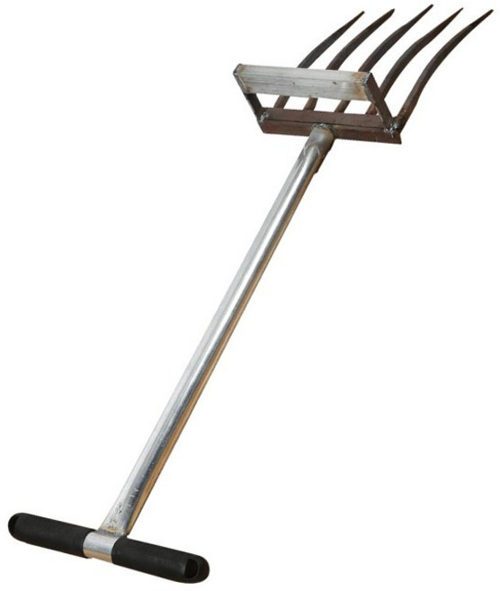 지지대 도라지창 로타리삽 삼지창 쇠스랑 밭갈이, B, 1개