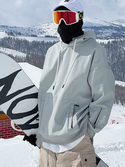 남녀공용 스노우보드 후드티 겨울용 방수 기능 플리스 안감 적용 스키웨어 스웨트셔츠 캐주얼한 보드복 상의 따뜻한 착용감