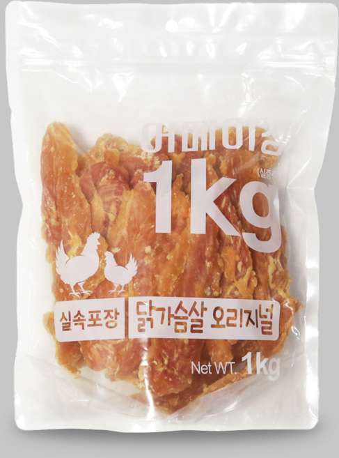 펫레터 어메이징 대용량 강아지 간식, 닭가슴살 오리지날, 1kg, 1개