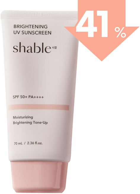 샤블 브라이트닝 톤업 선크림 파데프리 피부과 썬크림 수분 혼합자차 SPF50+, 1개, 70ml