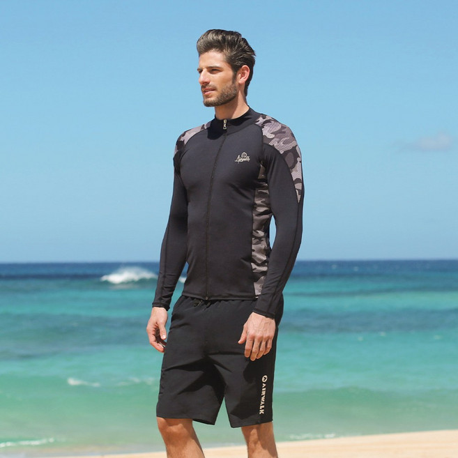 에어워크서프 남성래쉬가드세트(집업+트렁크) YAWe5034+LAWe0912