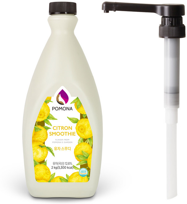 포모나 유자 스무디 2kg + 전용 펌프 세트, 1개