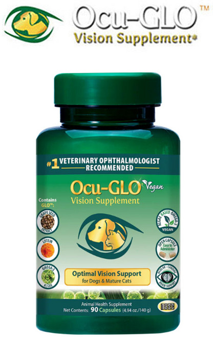 오큐글로 비건 파우더캡슐 90개입 소형견 루테인 오메가3 눈영양제 강아지 고양이, 1개, 눈물개선/눈건강, 90정