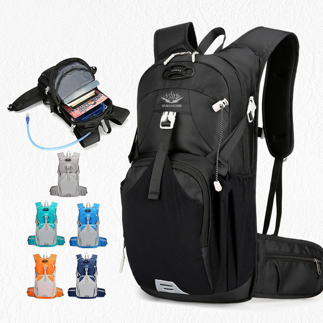 초경량 스포츠 라이딩 배낭 사이클 배낭 아웃도어 경량 등산 가방 방수 백팩, 1개, 블랙