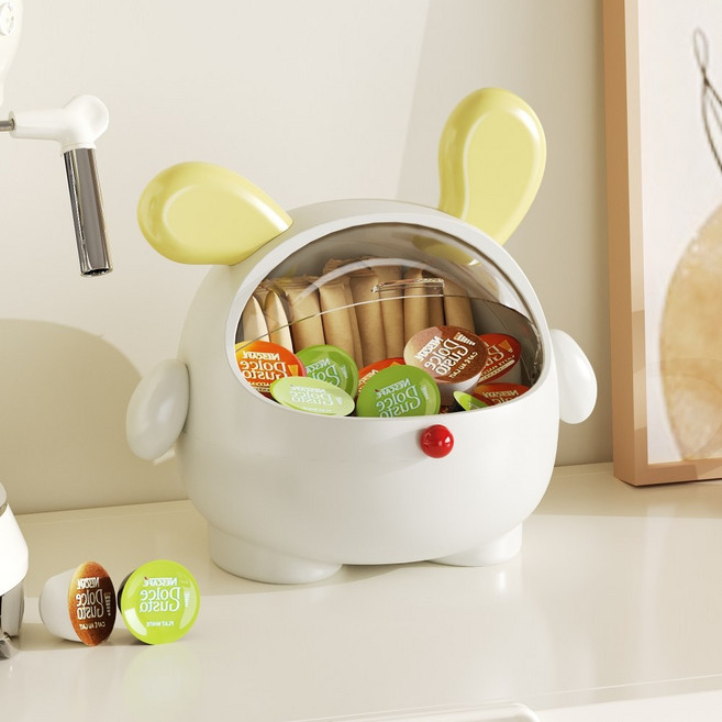 스윗콩 커피 캡슐디스펜서 다용도 정리함, 1개, 옐로우
