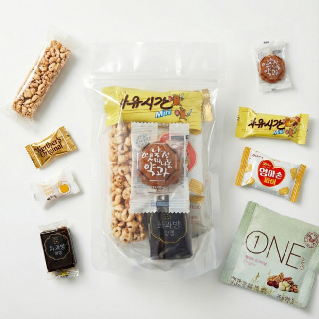 [선물.Dream]소포장 단체간식 여행 등산 동호회 답례품 간식꾸러미, 10개, 8종