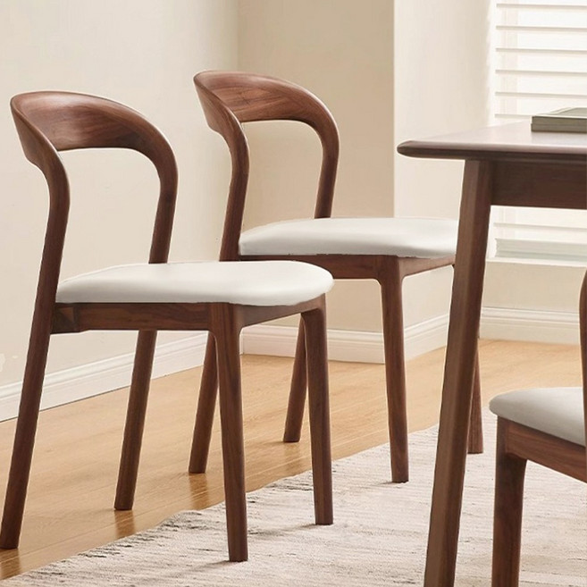 아우스 DC10 식탁의자 원목의자 인테리어의자 디자인의자 카페의자 주방의자 원목식탁의자, 2개, 월넛