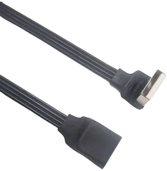 USB 플래시 드라이브 및 모바일 장치용 납작하고 짧은 USB 2.0 연장 케이블, 10cm, USB 업