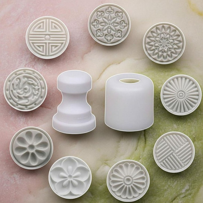 전통 문양 떡 도장 약과 절편 쿠키 만들기 모양틀, 1개, 대형 수선화