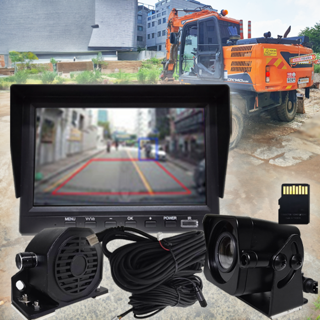 소리윤 말하는 Ai 후방 카메라 인공지능 지게차 중장비 7인치 1ch 블랙박스 전방 감지기 경보기 사람 차량 인식 비켜주세요 카메라 10M, 소리윤 Ai 후방카메라 10M 64GB 1ch