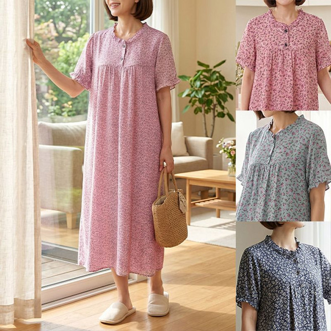 로즈맘 엄마옷 로즈맘 기분전환인견홈웨어원피스