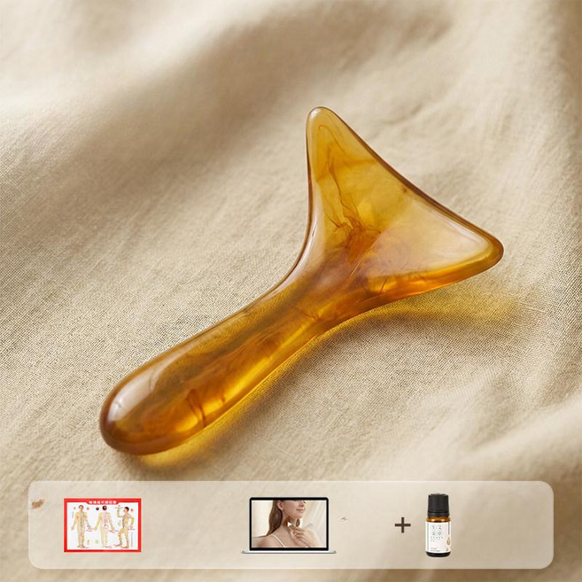 전신 마사지기 목 어깨 등 얼굴 전용 경락, 엠버 2개 세트, 1개