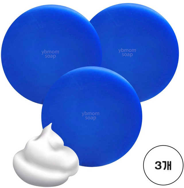 YB맘 대용량 쟁여템 고농축 발효 청대 비누, 100g, 3개입