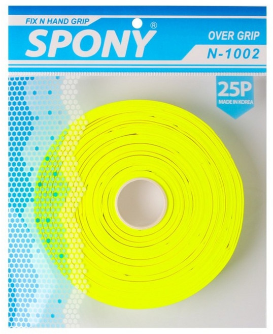 스포니 소프트핏 오버그립 25p, 네온옐로우, 25개