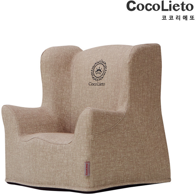 리에또 프린 유아동소파 1인용 친환경소재 키즈의자, 우드