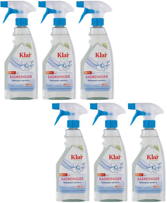 클라 독일 유기농 욕실 세정제 Klar Badreiniger 500ml x 6개 화장실 청소 세제