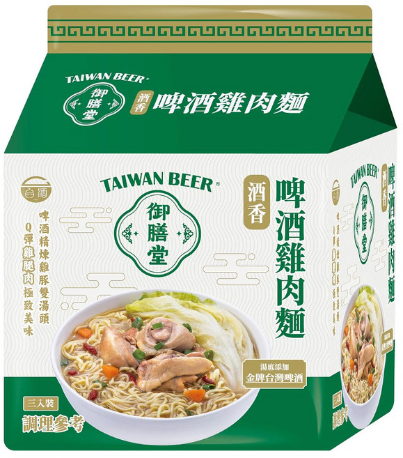 【台酒TTL】御膳堂啤酒雞肉麵(3包/袋) - 濃郁湯頭 啤酒入味 Q彈麵條 宵夜首選, 1個