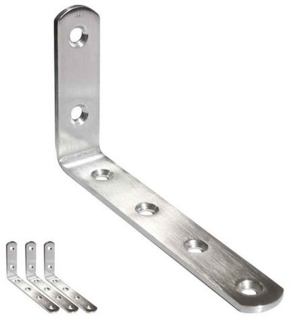 보강철물 스텐 L형 앵글 꺽쇠 125x75x19mm, 1개