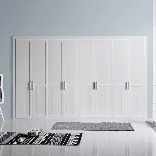 보루네오 부띠끄 붙박이장 여닫이 화이트갤러리 240cm 8자, 화이트240cm