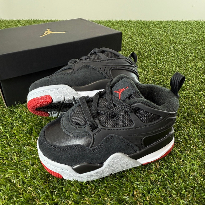 나이키 조던 아동화 베이비 스웨이드 토틀러 슈즈 신기쉬운 고무줄 신발 브레드 블랙