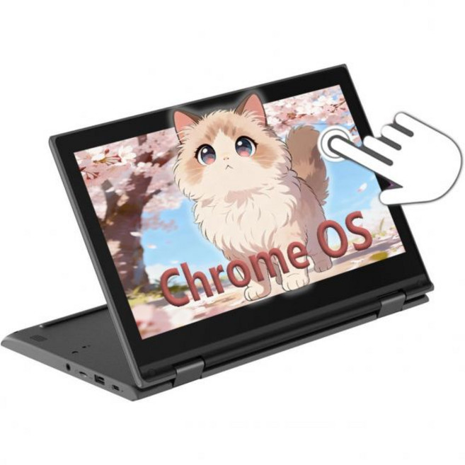 레노버 크롬북 300E 2세대 2-in-1 터치스크린 노트북 11.6인치 HD 디스플레이 AMD A4-9120(2.2GHz-2.5GHz) 4GB RAM 32GB SSD