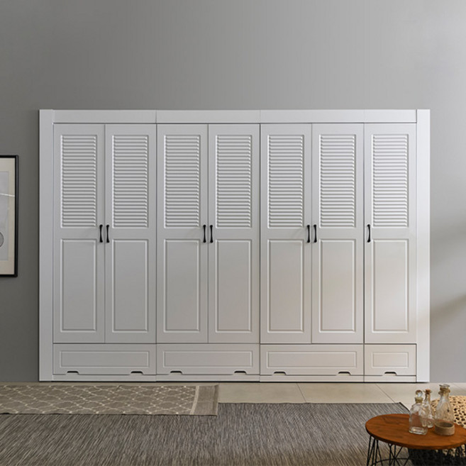 [삼익가구]하디 하프갤러리 하단서랍형 10자 장롱, 화이트