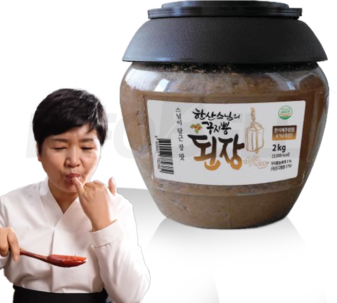 [TV홈쇼핑정품 인포벨]한산스님의 고성 꾸지뽕 된장 강원도 해양심층수로 담근 자극없는 수제 전통 양념, 1개, 2kg