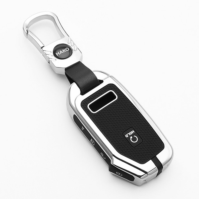 HAKO 심리스 차키케이스 (셀토스 K3 K5 K7 K8 스포티지NQ5 쏘렌토MQ4 니로 EV6 기아호환), 기아5버튼, 실버
