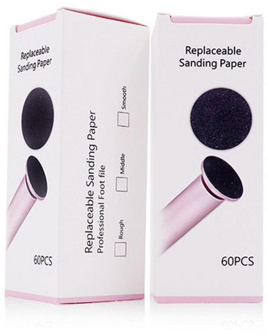 ITEMHOUSE 풋드릴 발각질제거기 리필패드 60개 1상자, 2개 (180그릿/부드러움), 60개입