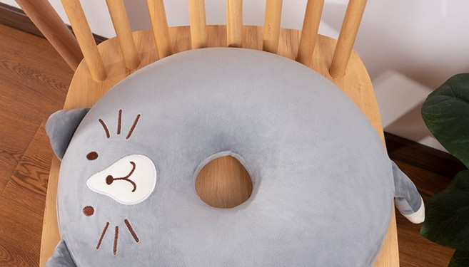 해피유통 인체공학 디자인 편안한 고양이 모양 좌석 방석 사계절 사용 가능 다양한 색상, 40*40*4.5센티미터, 1