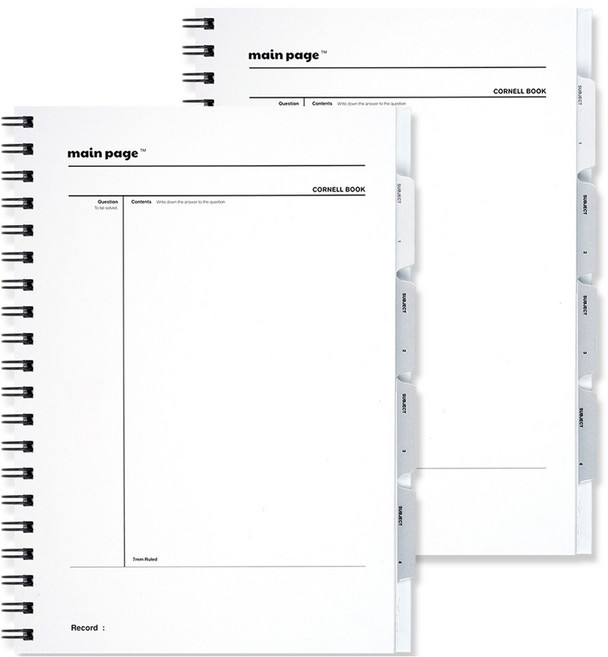 포포팬시 메인페이지 코넬북 노트, 화이트, 2개